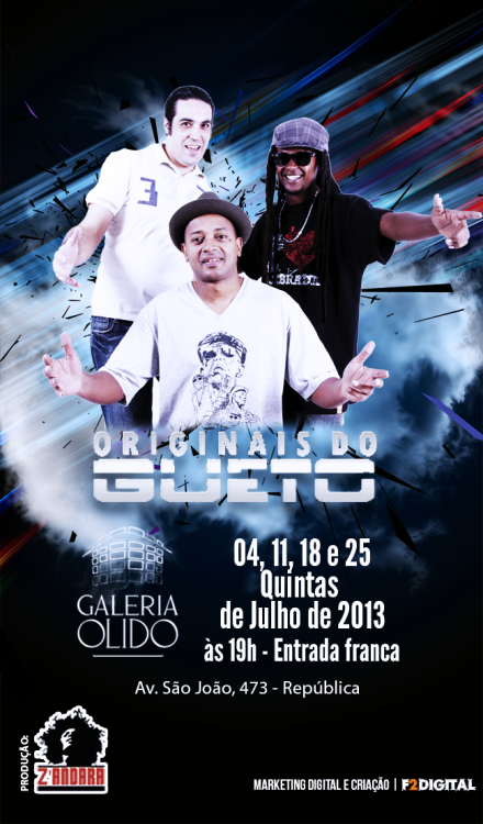 Originais do Gueto apresenta black music/samba rock quintas de julho na Galeria Olido