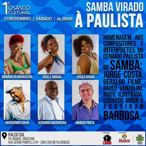 Samba Virado a Paulista | 21/novembro/2015 às 20h00 | Osasco Cultural