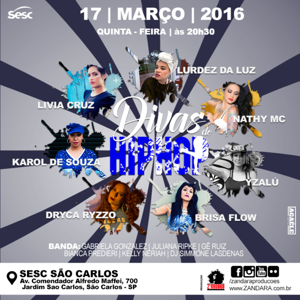 Divas do Hip Hop | 17/março/2016 às 20h30 | Sesc São Carlos