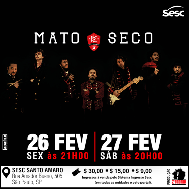 Mato Seco | 26 e 27/fevereiro/2016 às 21h00 e 20h00 | Sesc Santo Amaro